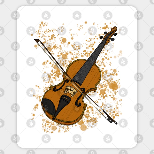 Violin Violinist String Teacher Musician Sticker by doodlerob